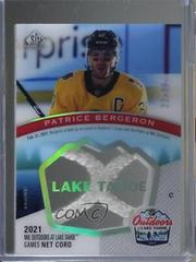 Patrice Bergeron #LTN-PB Hockey Cards 2021 SP Game Used NHL Lake Tahoe Games Net Cord Relics Prices