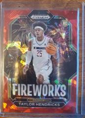 Taylor Hendricks [Red Ice] #2 Basketball Cards 2023 Panini Prizm Draft Picks Fireworks Prices