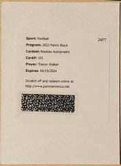Travon Walker [Autograph] #101 Football Cards 2022 Panini Black Prices