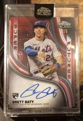 Brett Baty [Red] Baseball Cards 2023 Topps Chrome Black Super Futures Autographs Prices