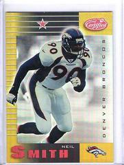 Neil Smith [Mirror Gold] #31 Football Cards 1999 Leaf Certified Prices