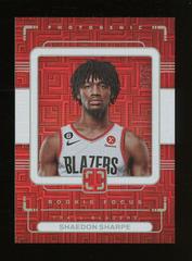 Shaedon Sharpe [Maze] #2 Basketball Cards 2022 Panini Photogenic Rookie Focus Prices