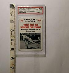 Tigers Beat Out [Senators for Pennant] Baseball Cards 1961 NU Card Scoops Prices