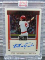 Carl Yastrzemski [Red] Baseball Cards 2022 Panini Three and Two Legendary Signatures Prices