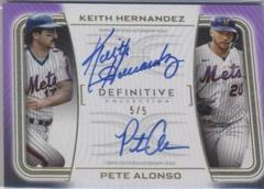 Pete Alonso, Keith Hernandez [Purple] #DAC-HAL Baseball Cards 2023 Topps Definitive Dual Autograph Collection Prices