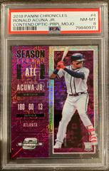 Ronald Acuna Jr [Purple Mojo] #4 Baseball Cards 2018 Panini Chronicles Contenders Optic Prices