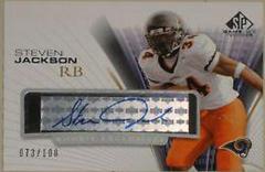 Steven Jackson #RE-SJ Football Cards 2004 SP Game Used Rookie Exclusives Autograph Prices