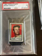 Mickey Mantle Baseball Cards 1962 Topps Stamps Prices