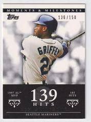 Ken Griffey Jr. [136 Hits] Baseball Cards 2007 Topps Moments & Milestones Prices