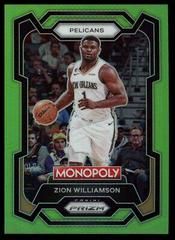 Zion Williamson [Neon Green] Basketball Cards 2023 Panini Prizm Monopoly Prices