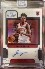 Jalen Green [Blue] #RA-JGR Basketball Cards 2021 Panini One and One Rookie Autographs Prices