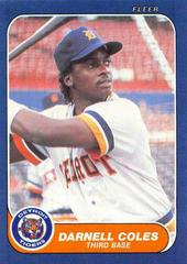 Darnell Coles #U-27 Baseball Cards 1986 Fleer Update Prices