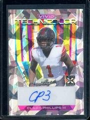 Clark Phillips III [Crystal Gray] #T-CP3 Football Cards 2023 Leaf Vivid Autographs Technicolor Prices