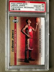LeBron James [Gold] #1 Basketball Cards 2003 Upper Deck Phenomenal Beginning Prices