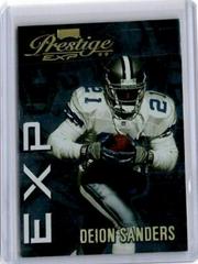 Deion Sanders [Reflections Gold] Football Cards 1999 Playoff Prestige Exp Prices