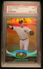 Derek Jeter [Gold] #9 Baseball Cards 2011 Bowman Platinum Prices
