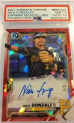 Nick Gonzales [Red Refractor] #BSPA-NG Baseball Cards 2021 Bowman Sapphire Autographs Prices