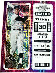 Orlando Cepeda [Purple Mojo] Baseball Cards 2023 Panini Chronicles Contenders Optic Prices