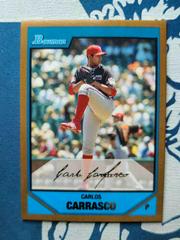 Carlos Carrasco [Gold] Baseball Cards 2007 Bowman Draft Picks & Prospects Prices