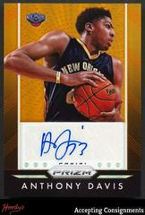 Anthony Davis [Orange Prizm] Basketball Cards 2015 Panini Prizm Autographs Prices