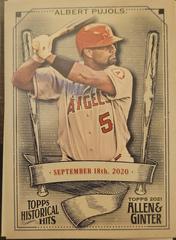 Albert Pujols #HH-32 Baseball Cards 2021 Topps Allen & Ginter Historic Hits Prices