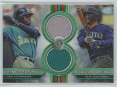 Julio Rodriguez / Ken Griffey Jr. [Green Dual Player] #DR2-GR Baseball Cards 2024 Topps Tribute Dual Relic Prices