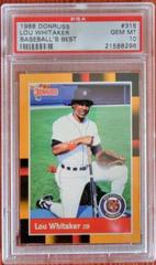 Lou Whitaker #315 Baseball Cards 1988 Donruss Baseball's Best Prices
