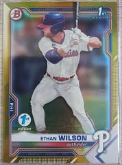 Ethan Wilson [Gold Foil] #BD-140 Baseball Cards 2021 Bowman Draft 1st Edition Prices