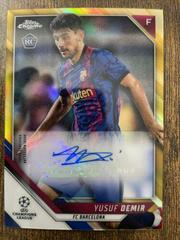 Yusuf Demir [Gold Refractor] Soccer Cards 2021 Topps Chrome UEFA Champions League Autographs Prices