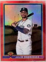 Julio Rodriguez [Red Refractor] #BDC-145 Baseball Cards 2021 Bowman Draft Chrome Prices
