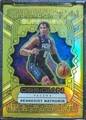 Bennedict Mathurin [Yellow] #2 Basketball Cards 2022 Panini Obsidian Supernova Prices