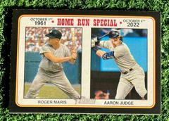 Aaron Judge, Roger Maris [Black Border] #100 Baseball Cards 2023 Topps Heritage Prices