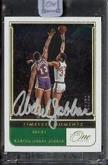 Kareem Abdul Jabbar [Gold] #TM-KAJ Basketball Cards 2021 Panini One and One Timeless Moments Autographs Prices