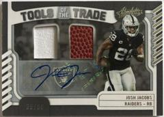Josh Jacobs [Material Autograph] #TTD-27 Football Cards 2022 Panini Absolute Tools of the Trade Double Prices