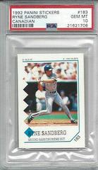 Ryne Sandberg [Canadian] Baseball Cards 1992 Panini Stickers Prices