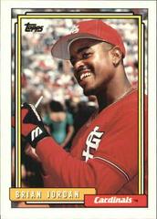 Brian Jordan #58T Baseball Cards 1992 Topps Traded Prices
