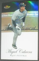 Miguel Cabrera [Black Refractor] #RFMMC Baseball Cards 2007 Finest Rookie Moments Prices