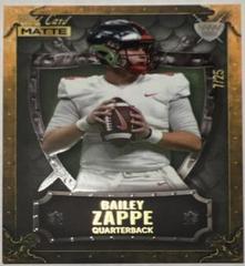 Bailey Zappe [Gold Silver Green] Football Cards 2022 Wild Card Matte Weekend Warrior Prices
