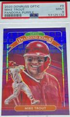 Mike Trout [Pandora Purple] #9 Baseball Cards 2020 Panini Donruss Optic Prices