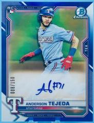 Anderson Tejeda [Blue Refractor] Baseball Cards 2021 Bowman Chrome Rookie Autographs Prices