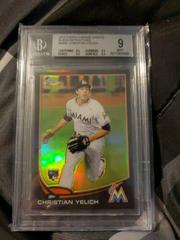 Christian Yelich [Black Refractor] Baseball Cards 2013 Topps Chrome Update Prices