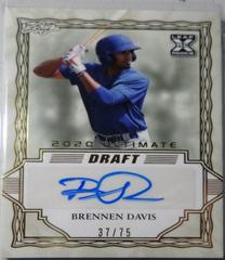 Brennen Davis [Gold] #BA-BD1 Baseball Cards 2020 Leaf Ultimate Autographs Prices