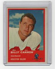 Billy Cannon Football Cards 1963 Fleer Prices