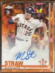 Myles Straw [Orange Refractor] Baseball Cards 2019 Topps Chrome Sapphire Rookie Autographs Prices