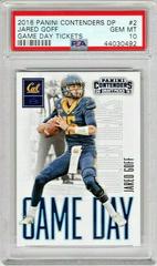 Jared Goff Football Cards 2016 Panini Contenders Draft Picks Game Day Tickets Prices