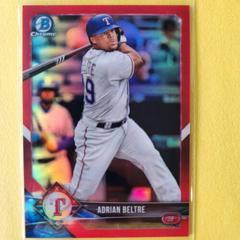 Adrian Beltre [Red Refractor] #38 Baseball Cards 2018 Bowman Chrome Prices