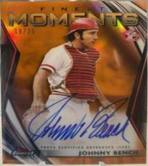 Johnny Bench [Orange Refractor] Baseball Cards 2021 Topps Finest Moments Autographs Prices