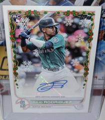 Julio Rodriguez #WHA-JROD Baseball Cards 2022 Topps Holiday Autographs Prices