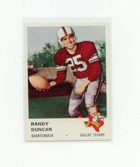 Randy Duncan #200 Football Cards 1961 Fleer Prices