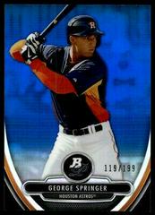 George Springer [Blue Refractor] #38 Baseball Cards 2013 Bowman Platinum Chrome Prospects Prices
